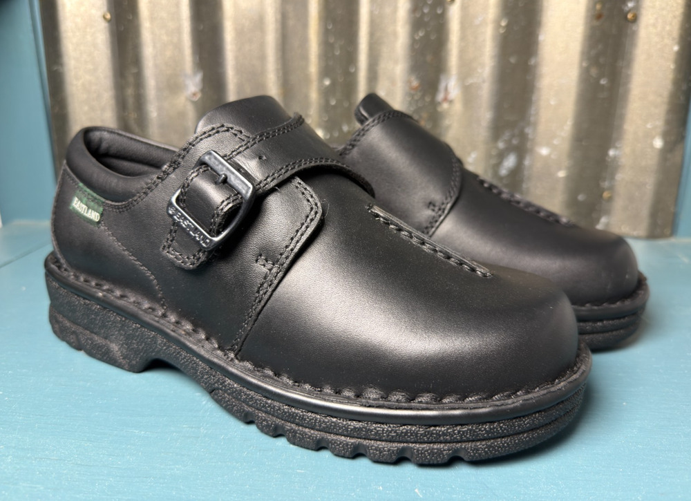 Eastland Syracuse Mary Jane Womens Size 6.5W Black Leather Slip-On Shoes 3166